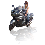 inkscape作成例、反射する写真