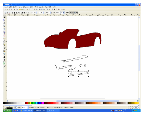 各パーツを個別にぺジェツールで作成 各パーツを個別にぺジェツールで作成