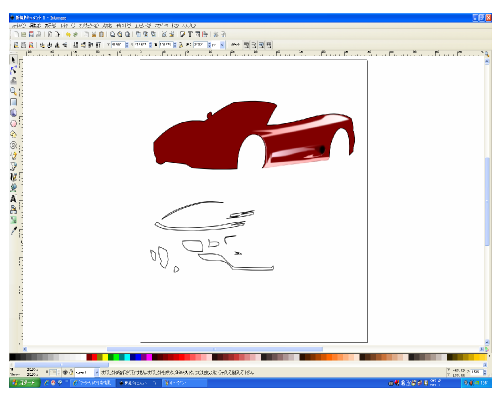 各パーツを個別にぺジェツールで作成 各パーツを個別にぺジェツールで作成