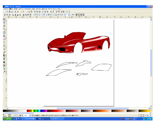 各パーツを個別にぺジェツールで作成 各パーツを個別にぺジェツールで作成